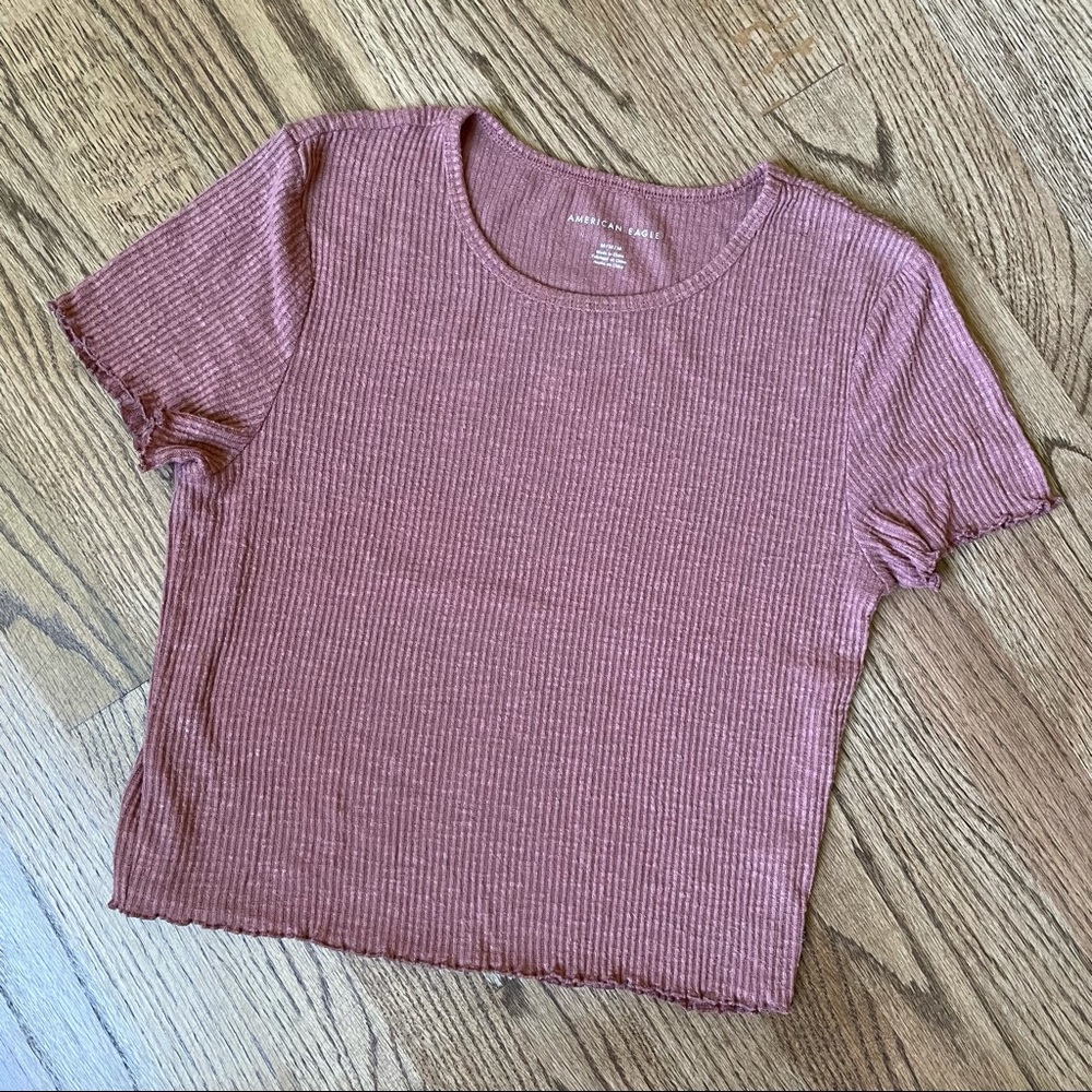 American Eagle Rust Baby Tee